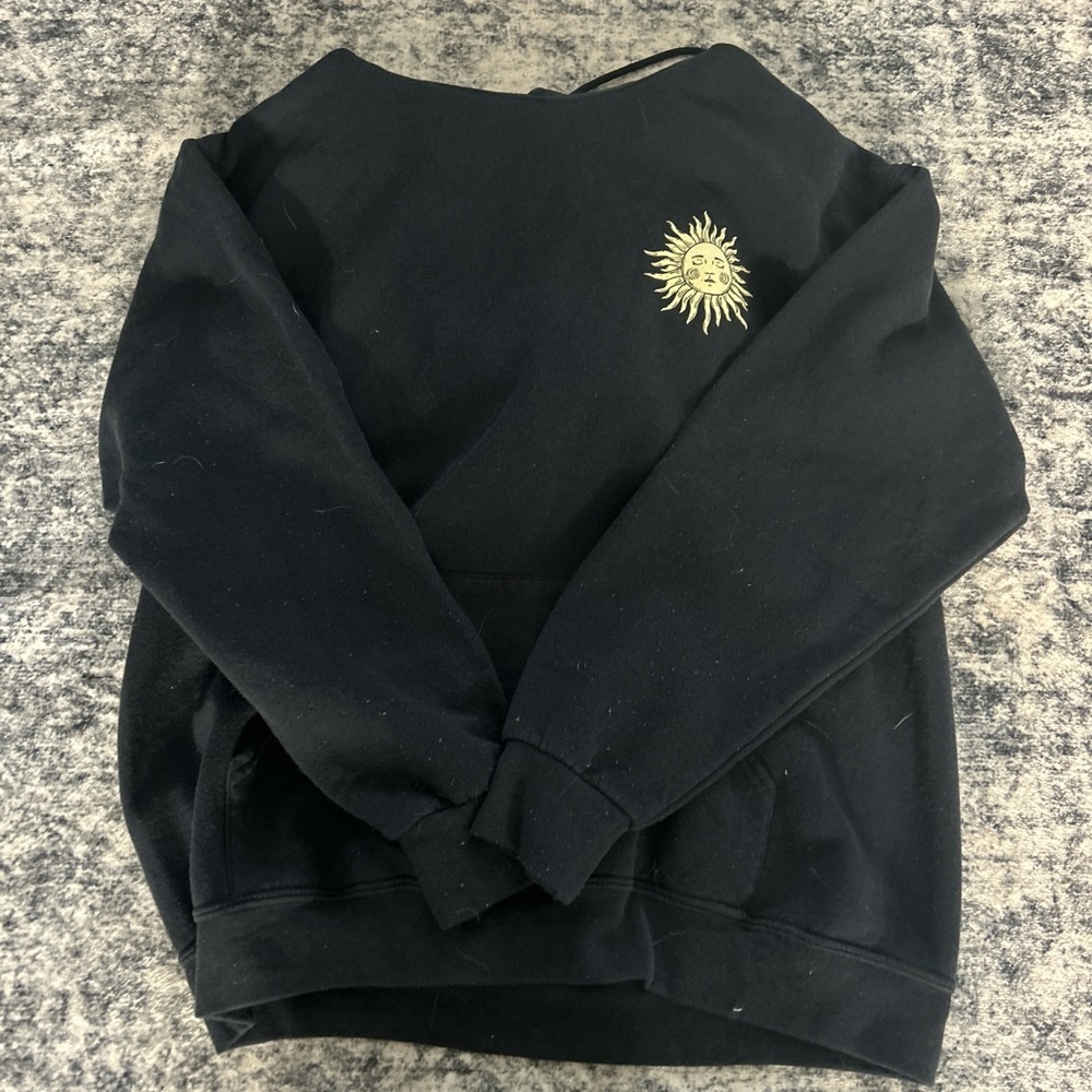 Burberry Black Sweatshirt with Embroidered Design